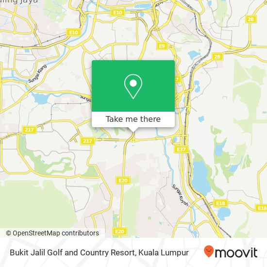Bukit Jalil Golf and Country Resort map