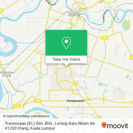 Transocean (KL) Sdn. Bhd., Lorong Batu Nilam 4A 41200 Klang map