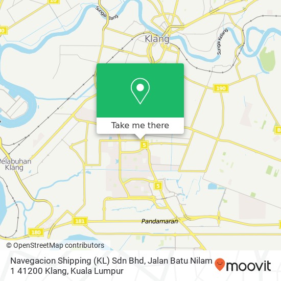 Navegacion Shipping (KL) Sdn Bhd, Jalan Batu Nilam 1 41200 Klang map