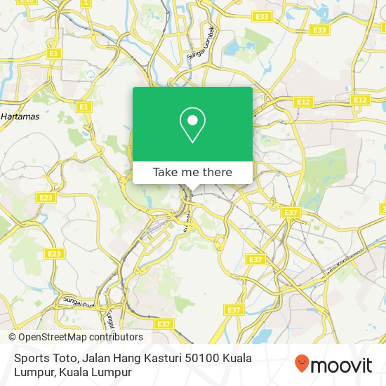 Sports Toto, Jalan Hang Kasturi 50100 Kuala Lumpur map