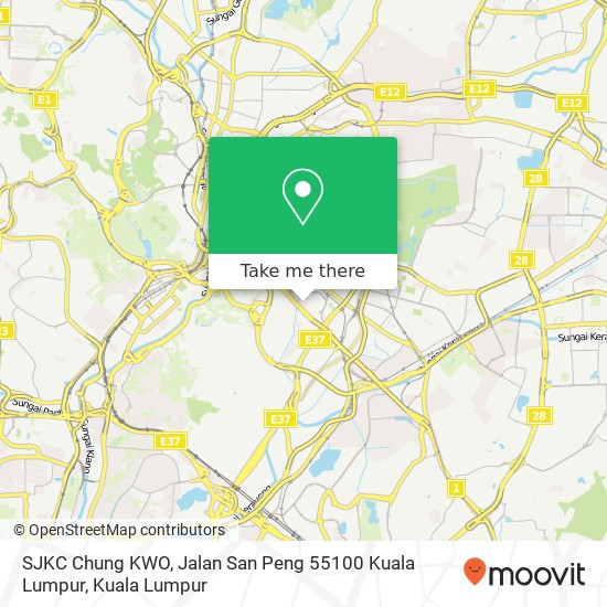 SJKC Chung KWO, Jalan San Peng 55100 Kuala Lumpur map