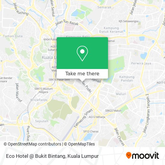 Peta Eco Hotel @ Bukit Bintang