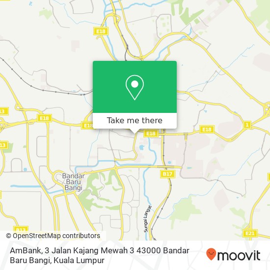 Peta AmBank, 3 Jalan Kajang Mewah 3 43000 Bandar Baru Bangi