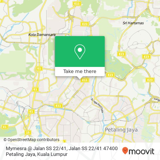 Mymesra @ Jalan SS 22 / 41, Jalan SS 22 / 41 47400 Petaling Jaya map