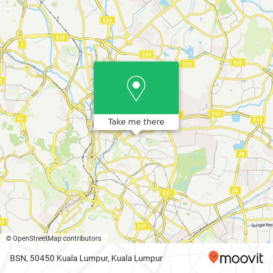 Peta BSN, 50450 Kuala Lumpur
