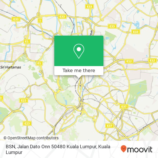 BSN, Jalan Dato Onn 50480 Kuala Lumpur map