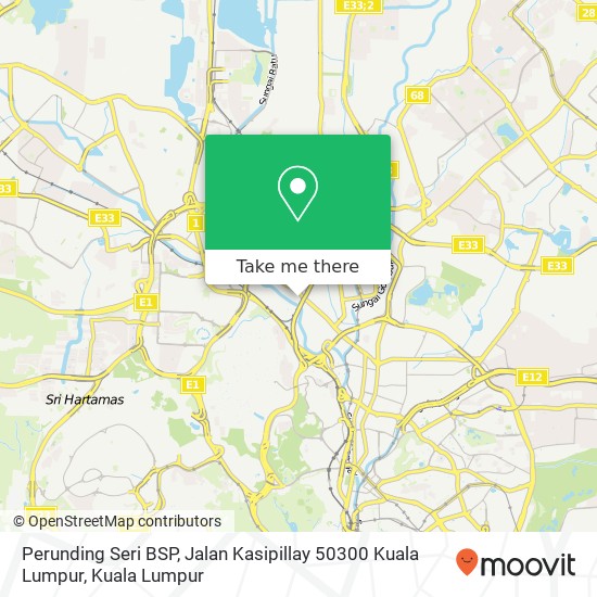 Peta Perunding Seri BSP, Jalan Kasipillay 50300 Kuala Lumpur