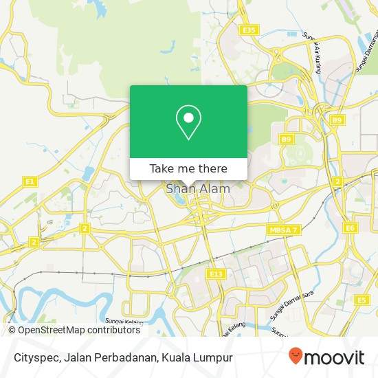 Cityspec, Jalan Perbadanan map