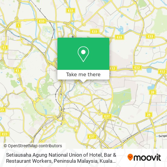 Setiausaha Agung National Union of Hotel, Bar & Restaurant Workers, Peninsula Malaysia map