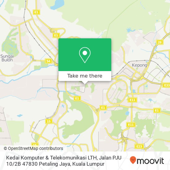 Kedai Komputer & Telekomunikasi LTH, Jalan PJU 10 / 2B 47830 Petaling Jaya map