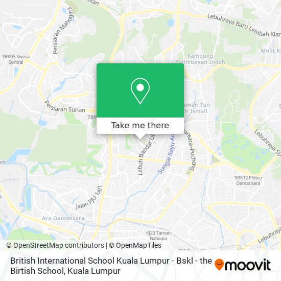 Peta British International School Kuala Lumpur - Bskl - the Birtish School
