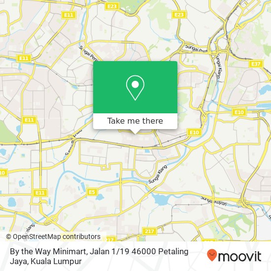 Peta By the Way Minimart, Jalan 1 / 19 46000 Petaling Jaya