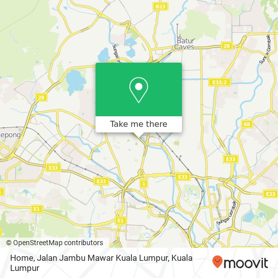 Home, Jalan Jambu Mawar Kuala Lumpur map