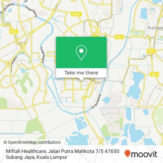 Miftah Healthcare, Jalan Putra Mahkota 7 / 5 47650 Subang Jaya map