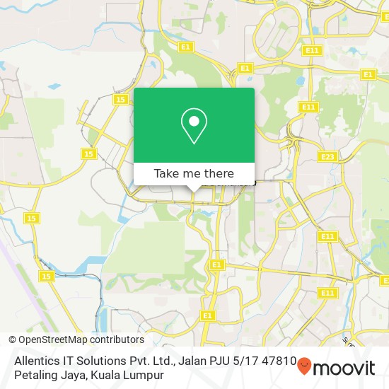 Allentics IT Solutions Pvt. Ltd., Jalan PJU 5 / 17 47810 Petaling Jaya map