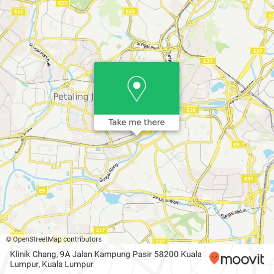 Klinik Chang, 9A Jalan Kampung Pasir 58200 Kuala Lumpur map