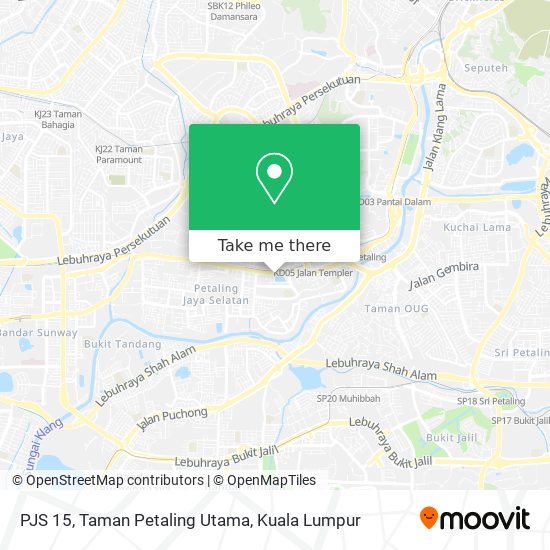 PJS 15, Taman Petaling Utama map