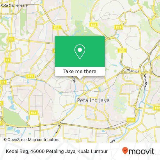 Kedai Beg, 46000 Petaling Jaya map