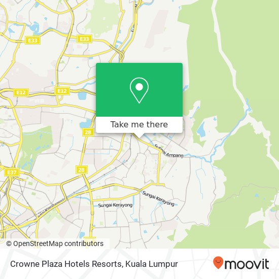 Crowne Plaza Hotels Resorts map