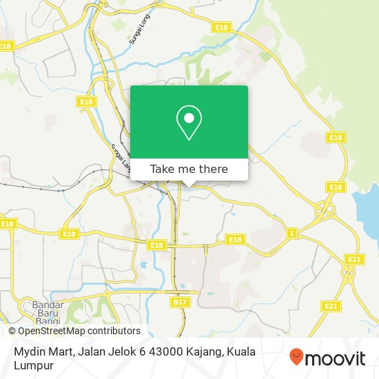 Mydin Mart, Jalan Jelok 6 43000 Kajang map