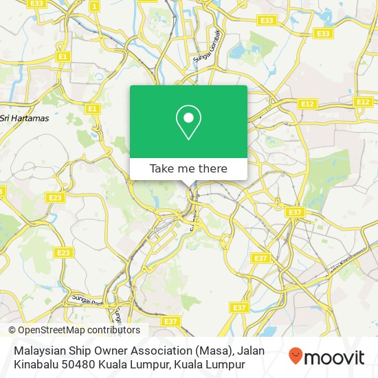 Peta Malaysian Ship Owner Association (Masa), Jalan Kinabalu 50480 Kuala Lumpur