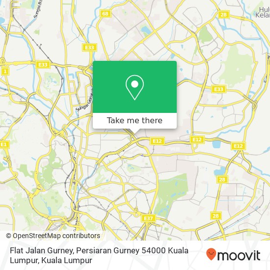 Peta Flat Jalan Gurney, Persiaran Gurney 54000 Kuala Lumpur