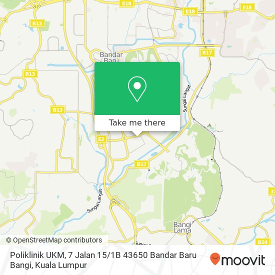 Poliklinik UKM, 7 Jalan 15 / 1B 43650 Bandar Baru Bangi map