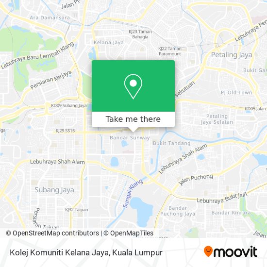 Peta Kolej Komuniti Kelana Jaya