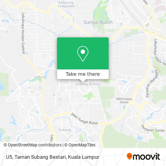 U5, Taman Subang Bestari map