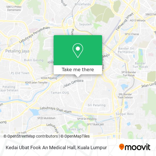 Peta Kedai Ubat Fook An Medical Hall