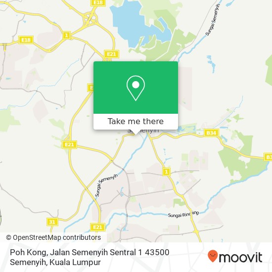 Poh Kong, Jalan Semenyih Sentral 1 43500 Semenyih map