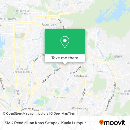 SMK Pendidikan Khas Setapak map