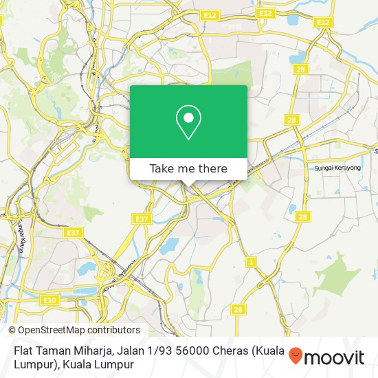 Flat Taman Miharja, Jalan 1 / 93 56000 Cheras (Kuala Lumpur) map