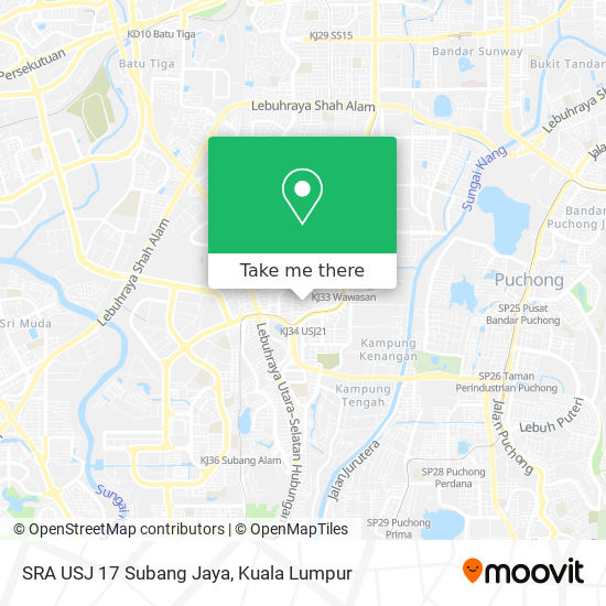 SRA USJ 17 Subang Jaya map