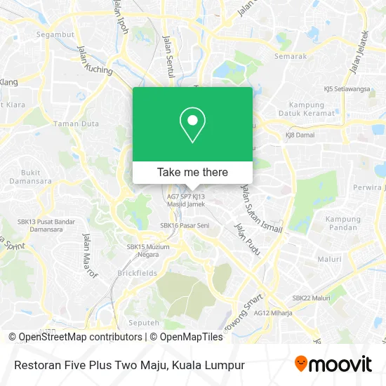Restoran Five Plus Two Maju map