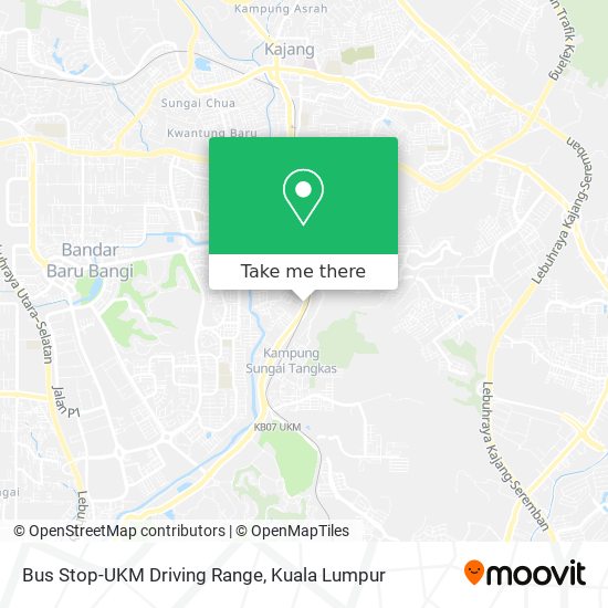 Bus Stop-UKM Driving Range map