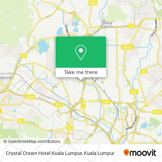 Peta Crystal Crown Hotel Kuala Lumpur