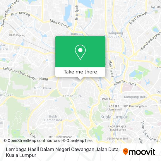 Lembaga Hasil Dalam Negeri Cawangan Jalan Duta map
