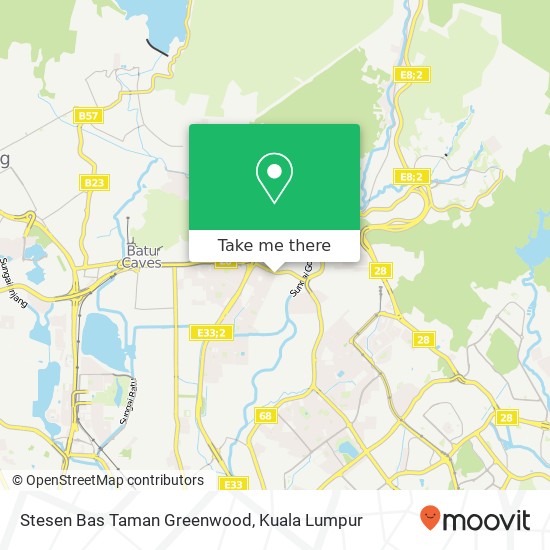 Stesen Bas Taman Greenwood map