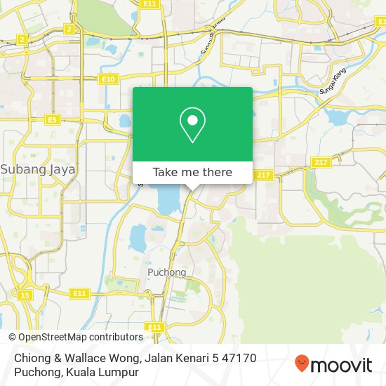 Chiong & Wallace Wong, Jalan Kenari 5 47170 Puchong map