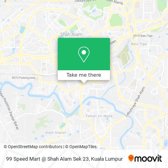 99 Speed Mart @ Shah Alam Sek 23 map
