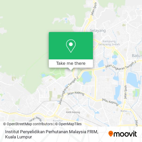 Institut Penyelidikan Perhutanan Malaysia FRIM map