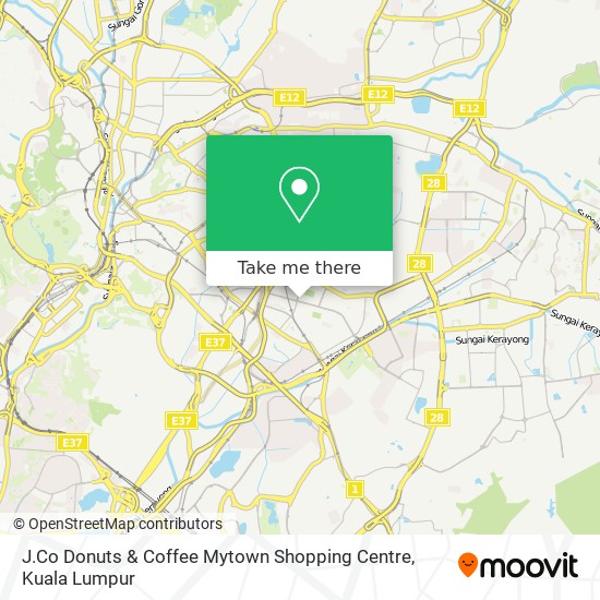 J.Co Donuts & Coffee Mytown Shopping Centre map