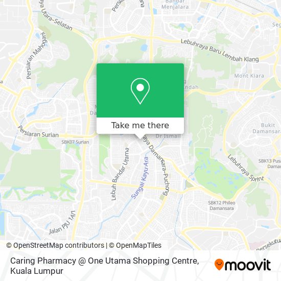 Caring Pharmacy @ One Utama Shopping Centre map