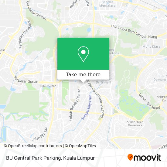 BU Central Park Parking map