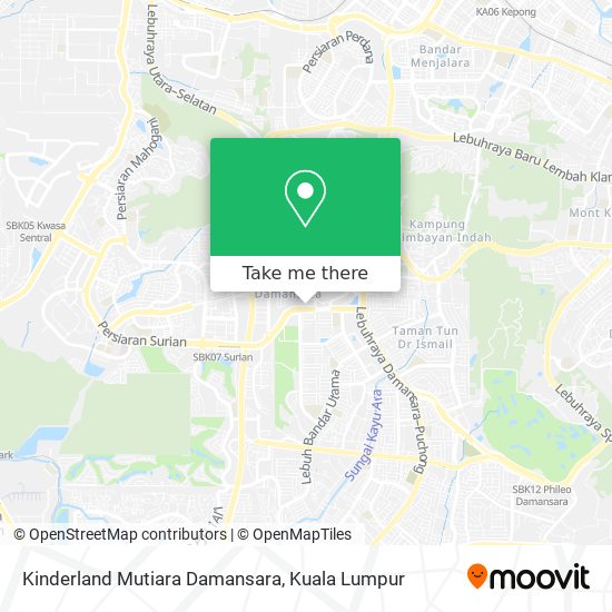Kinderland Mutiara Damansara map