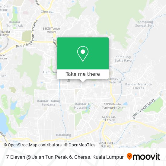 Peta 7 Eleven @ Jalan Tun Perak 6, Cheras