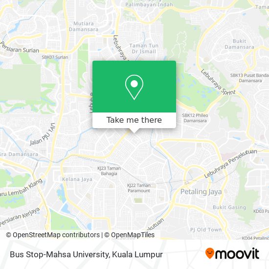 Peta Bus Stop-Mahsa University