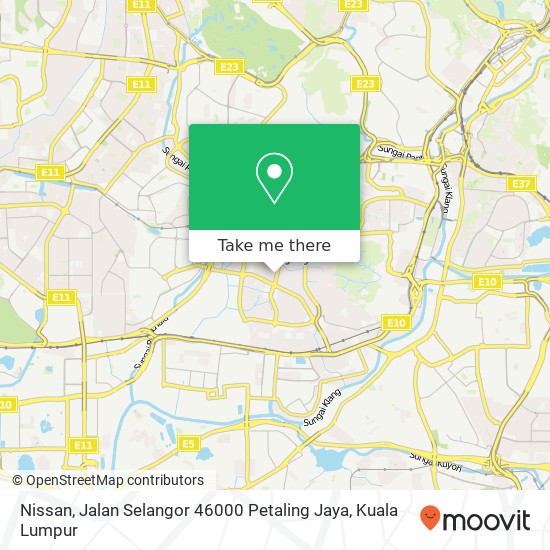 Peta Nissan, Jalan Selangor 46000 Petaling Jaya