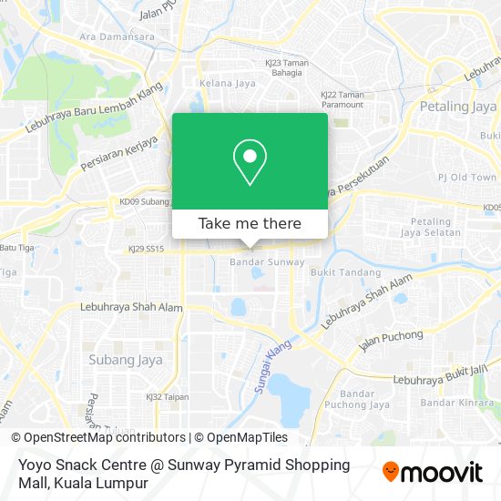 Yoyo Snack Centre @ Sunway Pyramid Shopping Mall map